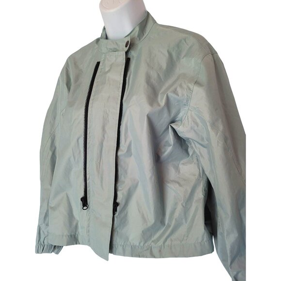 Joe Rocket Motorcycle Jacket Womens L Green Full Zip Coat Soft Shell Zippers Pol - Picture 3 of 8